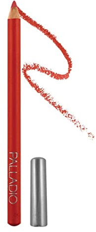 Palladio Lip Liner Pencil, Wooden, Firm yet Smooth, Contour and Line with Ease, Perfectly Outlined Lips, Comfortable, Hydrating, Moisturizing, Rich Pigmented Color, Long Lasting, Coral