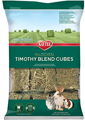 Kaytee Timothy Hay Blend Cubes for Pet Rabbits, Guinea Pigs, Chinchillas, and Other Small Animals, 1 Pound