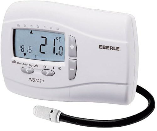 Eberle Controls 053730141900 Uhrenthermostat INSTAT 3 F (mit Fühler, Netzversion, für Fußbodenheizungen, Temperatur individuell einstellbar)