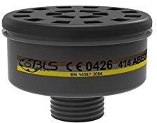 Risque plastique Filtre à gaz a2b2e2 (en 14387) contre gaz et vapeurs organiques, par exemple, point d'ébullition > 65 °C, inorganiques, gaz et vapeurs chlore, Soufre Eau Plastique Bleu Acide