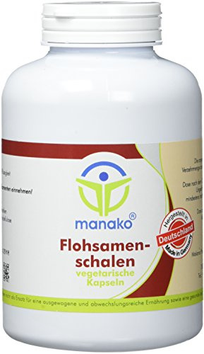 manako Flohsamenschalen vegetarische Kapseln, 300 Stück, Dose a 180 g