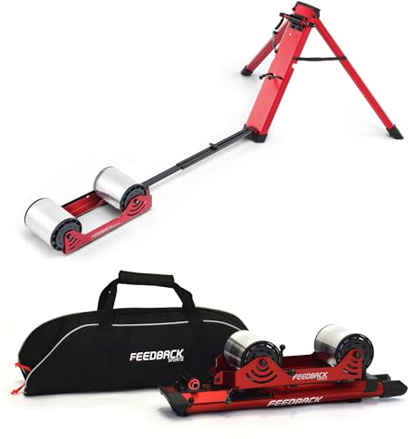Feedback Sports Omnium Over-Drive Turbo Trainer, Portable Indoor/Outdoor Use Bike Trainer, Progressive Resistance, Zwift Compatible, Lightweight - Includes Travel Bag