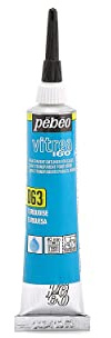 Pebeo Vitrea 160, Glass Paint Outliner, 20 ml Tube - Turquoise, 20ml