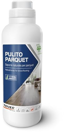 TOVER, Pulito Parquet - Detergente para parqué barnizado y aceitado, detergente neutro para suelos laminados, SPC, LVT, 1 L