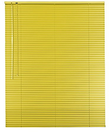Original Easy-Shadow Aluminium Jalousie Jalousette Breite 230 x 100 cm Höhe in Farbe gelb - Bedienseite links - Fensterjalousie Jalousien Alu-Jalousien Alu-Jalousetten Fenster Rollo Lamellenbreite 25 mm Lamellen / Maßanfertigung
