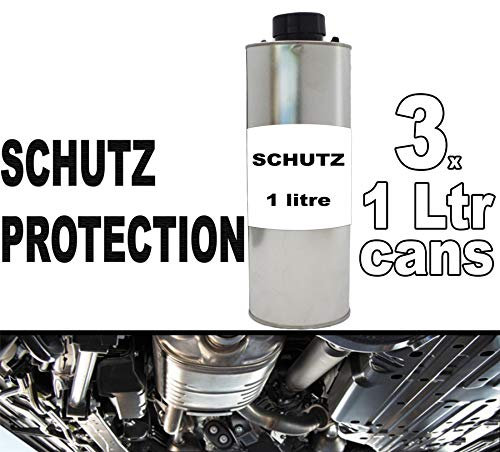 Pro Range Schutz Paint 3 x 1 Litre Bottle Underseal/Underbody/Schutz Protection Can be applied Smooth or Textured. Protect your chasis from Rust, Stone Chips, etc