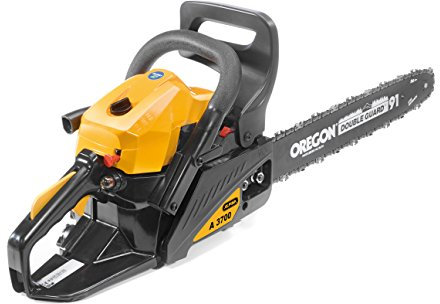 Alpina Motosega a miscela A 3700 (14)’’, per Operazioni Domestiche di Taglio Legno, Barra di Taglio 35 cm (14’’), Motore a Scoppio 37,2 cc, 1200 W, Velocità catena 24,4 m/s