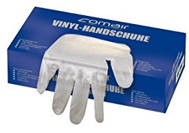 Comair - Guantes de vinilo (sin polvo, 100 unidades)