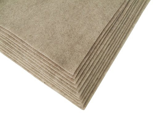 Bastelfilz Bögen 10er-Pack flex Filz DIN A4, Stärke 1,5-2mm, Filzplatte, 29 Farben, Farbe:beige