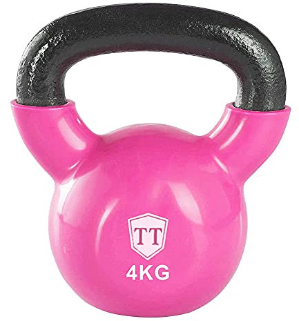 XN8 Kettlebell Heavy Weight 4Kg Vinyl Kettle Bell for Strength, Cardio Training, Home, Gym Fitness, Workout Bodybuilding and Weight Lifting