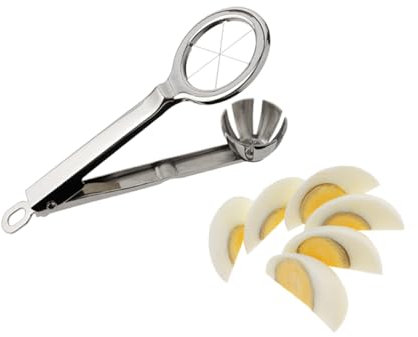 LOUIS TELLIER - Coupe-œufs en Inox - 6 Quartiers - Coupe-œufs Efficace pour Salades, Garnitures et Décoration - Outil de Cuisine