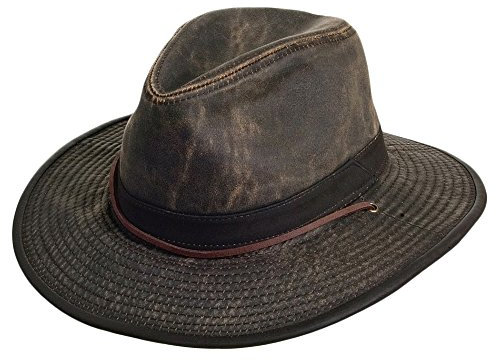 Dorfman Pacific Aussie Hut aus verwitterter Baumwolle - Braun - XL