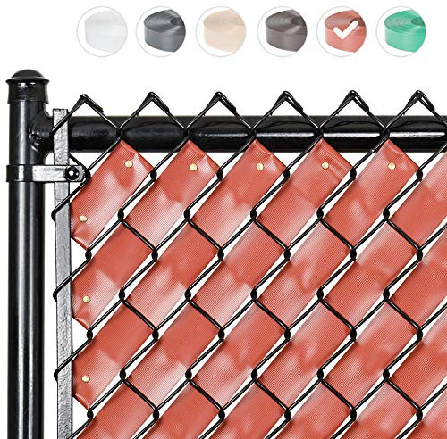 Fenpro Cinta de privacidad para valla de malla de cadena (Redwood)