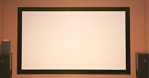 Écran de projection sur cadre HiViLux Gain 1,0 - En toile blanche de cinéma pour 3D, 4K, UHD, ALU - Sans effet pailleté ou WiFi - Pas de trou sur la toile pour la fixation 21:9 Bild:311x132cm 133 Rahmenstärke 9cm