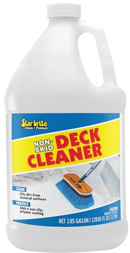 STAR BRITE Non-Skid Deck Cleaner & Protectant - Ultimate Boat Deck Wash - Protects Against Future Stains & UV - Ideal for Fiberglass, Vinyl, Plastic & Painted Surfaces -1 Gallon (085900)