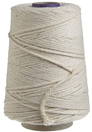 Regency Wraps Butchers Cooking Twine, Heavy Duty, 500ft,16 Ply, 2.4mm, Food-Safe Cotton Kitchen String for Turkey Trussing, Meat Prep, Crafting, Natural, Pack of 1