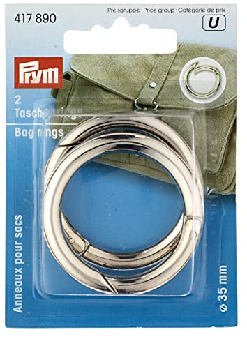 Prym - Silver (35 mm) Anelli di Borsa - 1 unità