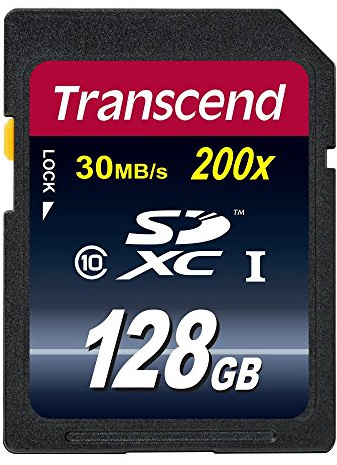Transcend TS128GSDXC10 - Tarjeta de Memoria SDXC de 128 GB (Clase 10)