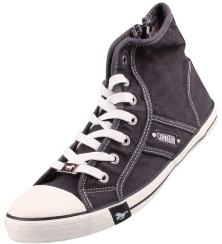 MUSTANG Damen High Top Sneaker Schwarz, Schuhgröße:EUR 39
