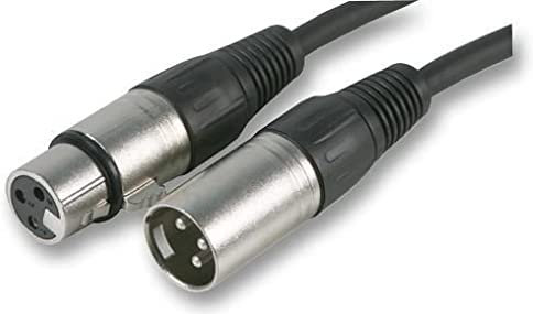 Pulse PLS00245 Câble microphone XLR mâle 3 broches vers XLR femelle 10 m Nickel