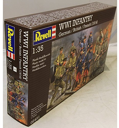 Revell 02451 - Modellbausatz - WWI German/British/French Infant im Maßstab 1:35