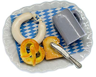 Miniblings Plaque fête de la bière Couteau Pain grillé fête de la bière Bretzel Saucisse Nourriture Broche - Bijoux Fashion Main I Pin Button Pins