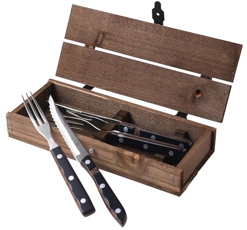 Gense Old Farmer Classic Steakbestick/grillbestick 4 delar Trä/Stål