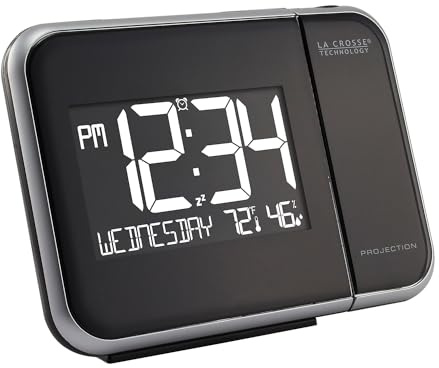 La Crosse Technology 616-1412 Projection Alarm Clock with Indoor Temperature