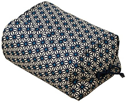 EMOOR Buckwheat Height Adjustable Pillow Size 25 x 18 x 8-18 cm Made in Japan (Blue) (japan import)