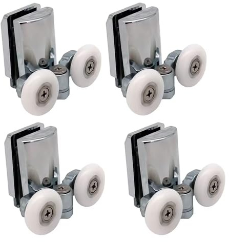 Slät duschdörr hjul 23 mm duschdörr rullar botten 4 st