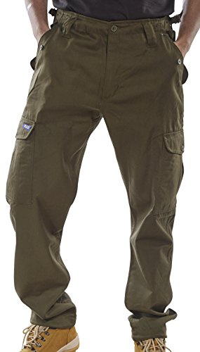 Beeswift Pantalones de Combate, Verde Oliva, Talla 30