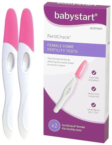 Babystart FertilCheck Fertility Test Kit for Women - Hormone Testing Kits 2X FSH ECO Strip Midstream Self Test and Instruction Leaflet - Easy Home Fertility Tests for Couples Trying for a Baby