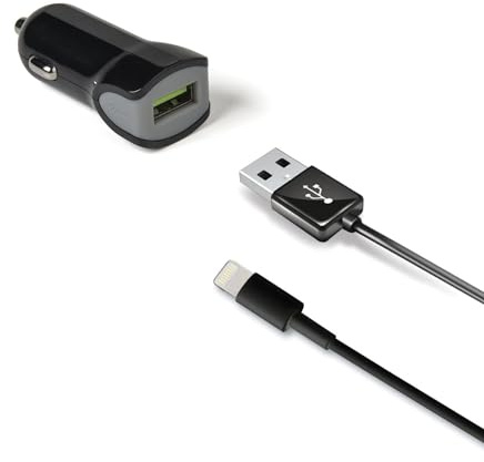Turbo billaddare 2,4 A inkl. laddning och datakabel för Apple Lightning