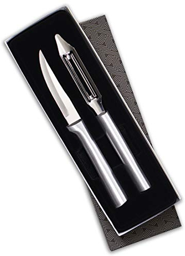 Rada Cutlery Pare & Peel Gift Set (S46), 2-Piece Knife Set, Stainless Steel Blades, Silver Handle