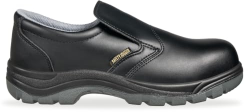 SAFETY JOGGER Slip-On Leather Clog - X0600 – Steel Toecap S3 Safety Shoe for Men or Women, Puncture Resistant, Anti-Slip Work Shoe, Ideal for Kitchen, Manufacturing and Food Industry, 6 UK, Black