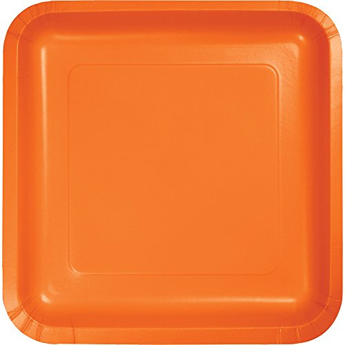 Club Pack of 180 Sunkissed Orange Disposable Paper Party Banquet Dinner Plates 9