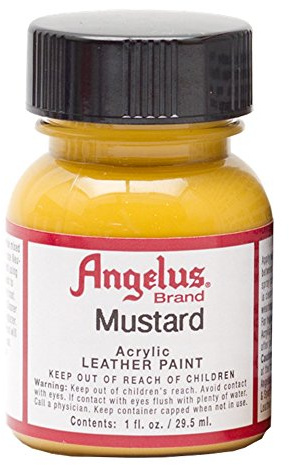 Angelus Leather Paint 1 oz Mustard 50-1948-A16 29.5 ml (Pack of 1)