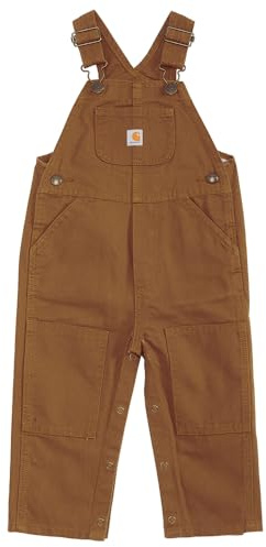 Carhartt Baby-boys Infant Washed Duck Bib Overall, Brown, 3 Mo.