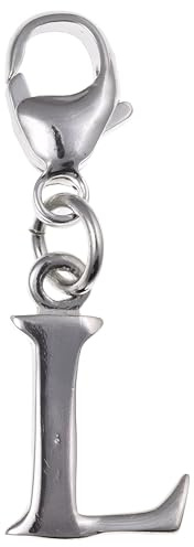 Versalbokstav A-Z alfabet initial 925 sterling silver clip-on berlock hänge med hummerlås för kvinnor – enkel eller kubisk zirkon bokstavsberlocker kompatibel med Thomas Sabo berlocker armband