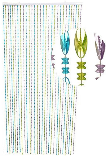 HAB & GUT -DV0396- Türvorhang Form: TWISTER, Farbe: OCEAN, Material: Kunststoff, Größe: 90 x 200 cm