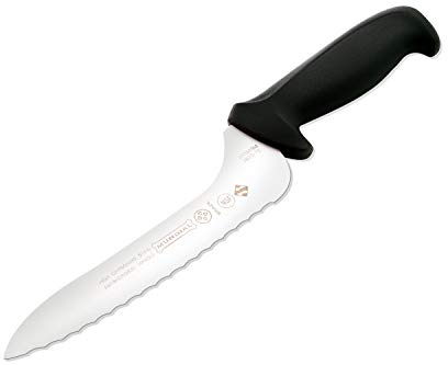 Mundial 5600 Series 7 in Offset Serrated Edge Bread or Sandwich Knife Black Handle