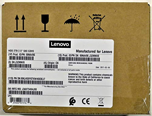 Lenovo DCG 2TB 7.2K 12Gbps NL SAS 6.35cm 2.5Zoll G3HS HDD Programmen (B)