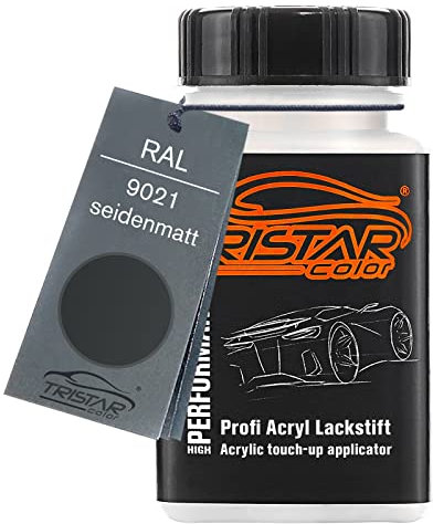 TRISTARcolor RAL 9021 Teerschwarz seidenmatt Lackstift 50 ml schnelltrocknend