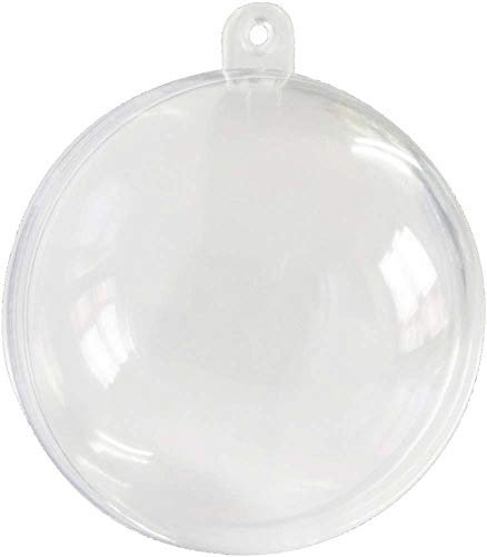 Uhat – Lot de 10 boules de Noël en acrylique transparent à remplir soi-même (6 cm)
