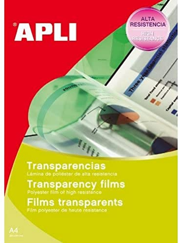 Apli 732125 – förpackning 100 – transparent folie, A4