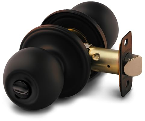 Copper Creek BK2030TB Ball Door Knob, Privacy Function, 1 Pack, Tuscan Bronze