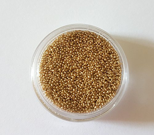 New Nail Art Box of Caviar Micro Pearls Gold Balls Yellow Gold Micro Beads Nail Design Nail Art Manicure Pedicure Insert Accessories Glitter Glitter