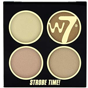 W7 | Highlighter | Strobe Time! Highlighting Palette - Vivid Glow | Highly Pigmented | Perfect For All Skin Types