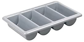 Olympia Bac à couverts Kristallon, 4 compartiments, Grand, Gris, Taille : 100(H)x530(L)x325(P)mm, Passe au lave-vaisselle, J850