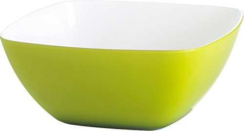 Emsa 506681 Eckiges Schälchen für Salat, Kunststoff, 0.6 Liter, 13.5 x 13.5 x 7 cm, Hellgrün, Vienna